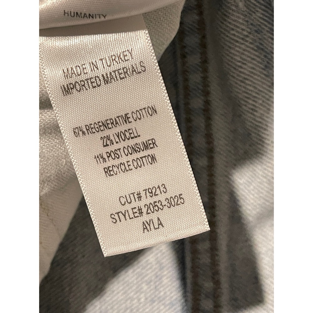 Citizens of Humanity Ayla Baggy Distressed High Rise Button Fly Jean Blue 25 NWT - Picture 5 of 15